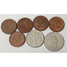 CANADA 1965 - 2005 . FIVE 5 CENTS TO TWENTY-FIVE 25 CENTS . SINGLE OR COMMEMORATIVE COIN